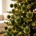 thumbnail image 5 of Fmbmuo 10Pcs Flocked Christmas Ball Ornaments Xmas Tree Hanging Balls Shatterproof Christmas Party Decoration for Christmas Tree, 3.15" Mint Green, 5 of 5