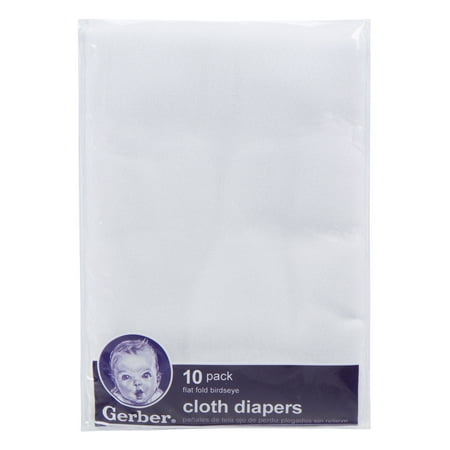 Gerber Flatfold Birdseye Reusable Cloth Diaper, (Best Nighttime Cloth Diaper)