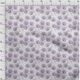 thumbnail image 3 of oneOone Cotton Silk Lavender Fabric Flower Watercolor Sewing Material Print Fabric By The Yard 42 Inch Wide, 3 of 4
