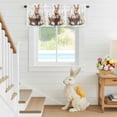 thumbnail image 6 of Valance Curtains for Kitchen Windows Easter Bunny Egg Basket on White Rod Pocket Valance Spring Pastoral Plant Short Window Curtain Topper for Bedroom Living Room Bathroom 42x12in,1&nbsp;Panel, 6 of 9