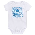 thumbnail image 3 of Infant  Blue Miami Marlins Batter Up 3-Pack Bodysuit Set, 3 of 4