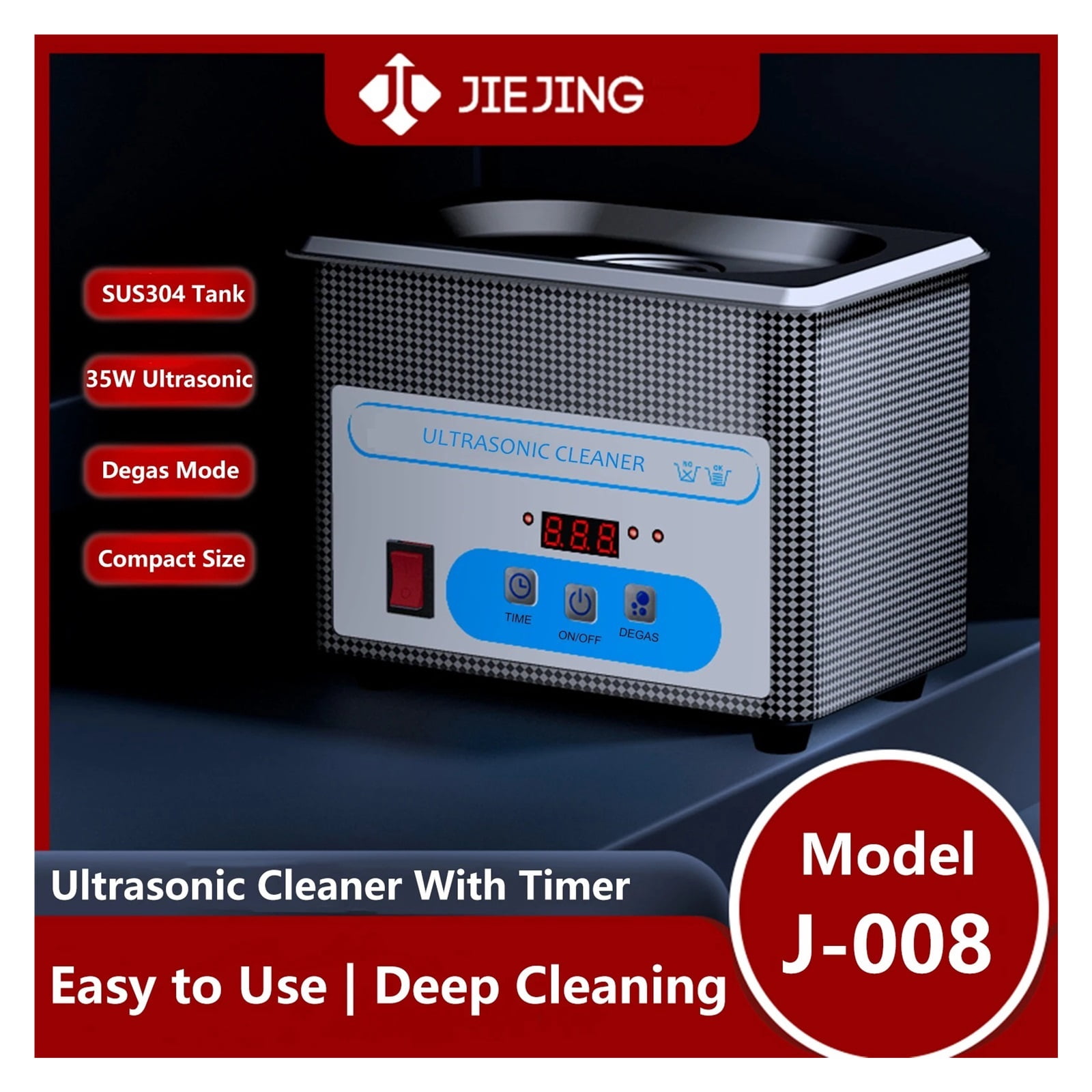 800ml Ultrasonic Cleaner 40kHz Ultra Cleaner with Timer Ultrasonic Jewelry Cleaner Ultrasonic Cleaning Machine