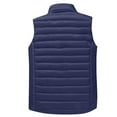 thumbnail image 6 of Kids Heated Vest Stand Collar Quilted 2 Zones Heating Jackets Sleeveless Winter Warm Electric Gilet Coats 12 T, Dark Blue, 6 of 7