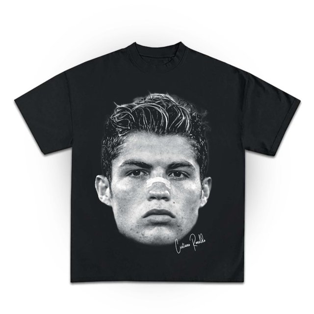 Cr7 Cristiano Ronaldo T-Shirt Visage Bootleg 2025 - comme sur l'Image - 4TG