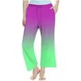thumbnail image 5 of Ashirexll Girls Pants, Baggy Sweatpants, Summer Pants Girls Elastic Waist Wide Leg Pants Workout and Casual Trousers Fashion Gradient Color Pants, 5 of 7