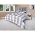 thumbnail image 1 of Colcha Squares Gris Doble Vista Queen Size Dormireal, 1 of 5