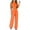 Orange, variant on Womens Two Piece Sets Summer Crop Top Wide Leg Pants Trendy Casual Short Sleeve Top+ Pant Set Khaki
