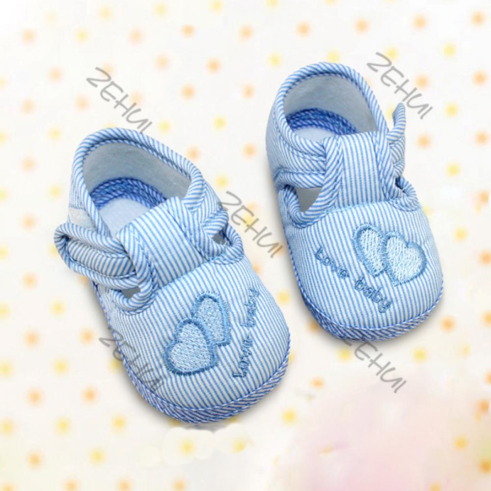 Baby Girl Princess Shoes Toddler Lovely Heart Pattern Soft Sole Anti-Slip Casual Suitable for 0-12 Months Infant Magic Tape - image 3 of 3