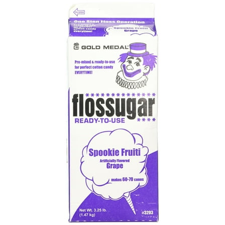 Gold Medal Grape Flossugar Floss Sugar - Shelf-Stable - 1 Count, 3-1/4 lb