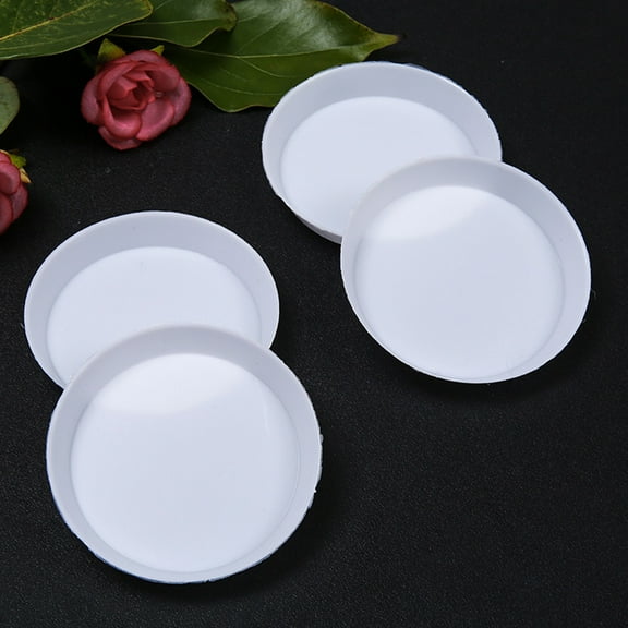 Masteelf Silver Plastic Round Storage Plates for Home with Durable Smooth Edge Design and Moderate Size 10pcs