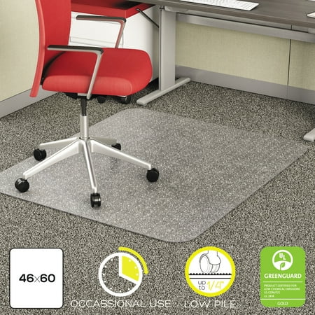 Deflecto EconoMat 46 x 60 Chair Mat for Low Pile Carpet, Rectangular