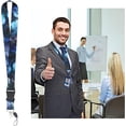 thumbnail image 4 of Starry Sky Neck Lanyards Colorful Detachable Galaxy Lanyard Badge Neck Straps, Color L, 1*24inch, 4 of 6