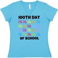 thumbnail image 3 of Inktastic 100th Day of School with Tally Marks Women's V-Neck T-Shirt, 3 of 5
