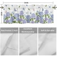 thumbnail image 3 of Kitchen Curtain Valance for Windows Spring Floral Hydrangeas 1 Panel, 54 x 18 Inch Rod Pocket Valance Window Treatments Short Curtains for Bathroom Bedroom, 3 of 6