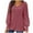 Watermelon Red, variant on Kaemgyyd Womens Tops Fall Warm Ribbed Knit Sweater Casual Loose Fit V Neck Lantern Long Sleeve Pullover Fashion Clothing