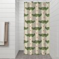 thumbnail image 2 of Beige Crocodiles Hearts Pattern Shower Curtain 36"x72" ,Bathroom Decorative Shower Curtains Set with 12 Hooks,Modern Waterproof Washable Shower Curtain, 2 of 6