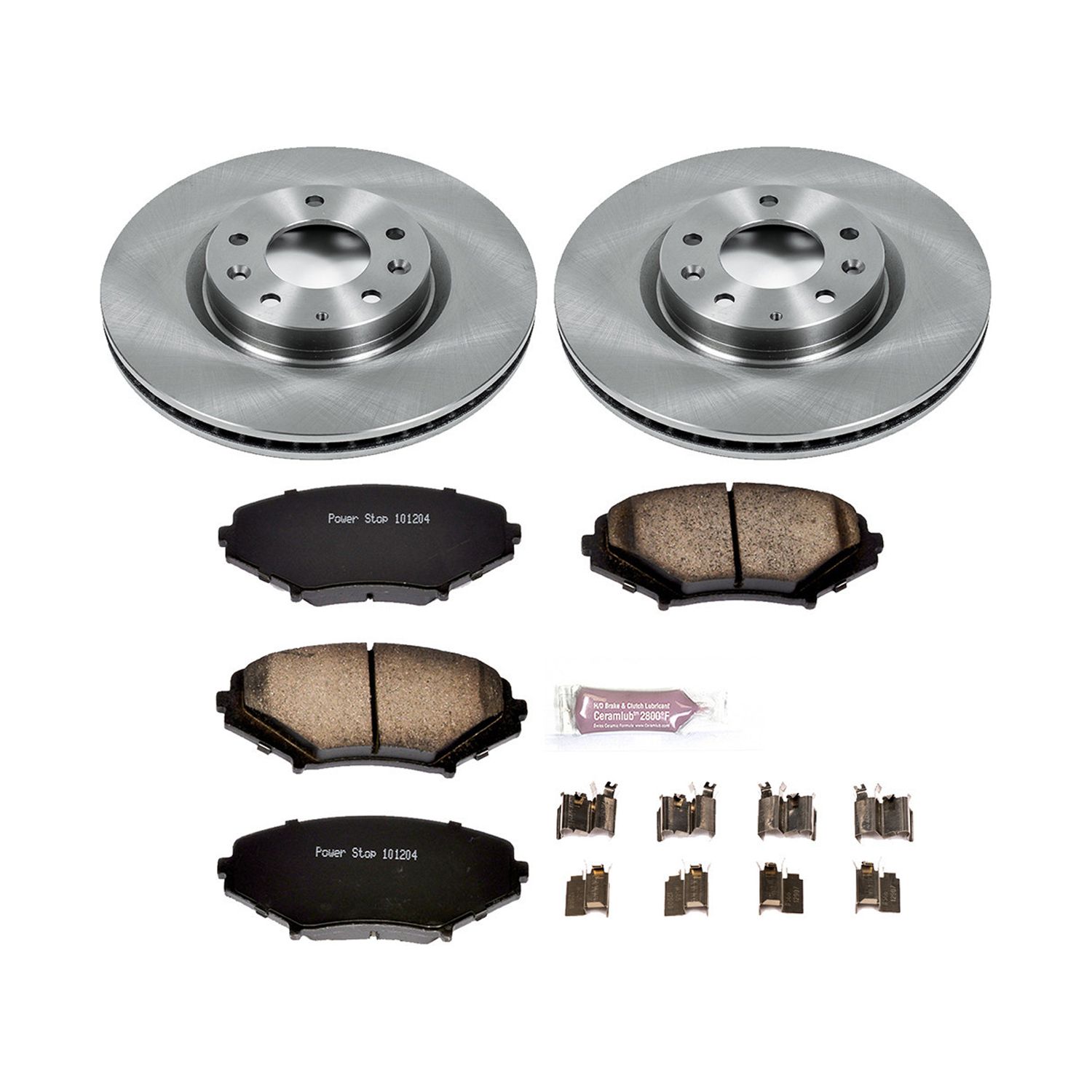 Power Stop Front Stock Replacement Brake Pad and Rotor Kit KOE2964