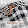 thumbnail image 4 of 3 Piece Vintage Farmhouse Duvet Cover Set Twin Size, Microfiber Comforter/Quilt Cover with Corner Ties and 2 Pillowcases, Black and White Checkered All Season Soft Bedding with Zipper Closure, 4 of 8