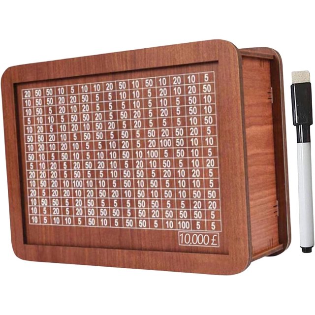 Caja de ahorros de madera Yoloke Cash Vault, caja de ahorro de efectivo, caja de ahorro de dinero con contador, caja de ahorro de efectivo, caja de dinero de madera de estilo retro con alcancía de