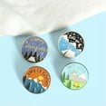 thumbnail image 3 of K-KED Creative snow mountain shape brooch Mountain Snow Painting Brooch Backpack Bad-3, 3 of 9