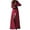 Wine Red, variant on Elegant Women's Long Trench Overcoat with Lapel Collar Slim Fit Winter Warm Jacket Stylish Outerwear for Cold Weather