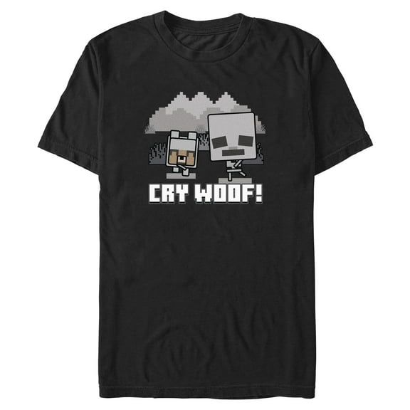 Mens Minecraft Cry Woof T Shirt