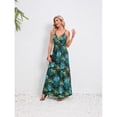 thumbnail image 6 of Women's Floral Print Dress - Fashionable, Sexy, Spaghetti Strap, Backless, Slim Fit Dress, 6 of 6