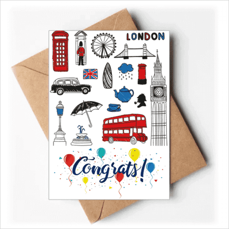 London Big Ben Booth Rain Mailbox Wedding Cards Congratulations ...