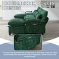 thumbnail image 5 of 106" U Shape Sectional Sofa Cloud Couch for Living Room, Comfy Modular Sofas with Double-layer Cushion, 4 Seat Chenille U-Shaped Sleeper Sofa with Chaise Lounge, Ottoman & Pillows, Emerald, 5 of 9