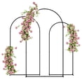 thumbnail image 2 of Outsunny Metal Arch Backdrop Stand Set of 3, 7/6.5/6 ft Wedding Arch Frame, Balloon Backdrop Arch Stand Set for Birthday Party, Black, 2 of 9