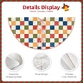 thumbnail image 4 of Daiia Floral Checkerboard Drawing Merry Christmas Tree Skirt , Xmas Large Lace-up Tree Skirt, Santa Snowflakes Rustic Home Decorations New Year Party Farmhouse Decor-36", 4 of 7