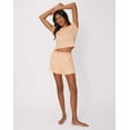 thumbnail image 5 of Hanes Originals SuperSoft Comfywear Women’s Ribbed Babydoll Tee & Shorts Pajama Set - Soft Loungewear Mellow Peach/Mellow Peach M, 5 of 5