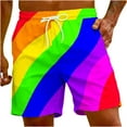 thumbnail image 2 of Puntoco Pantalones Cortos Con Estampado Hawaiano Para Hombre, Pantalones Cortos Con Bolsillo Y Cordón, Color L, 2 of 9