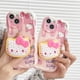 thumbnail image 2 of Hello Kitty Grip Tok Holder Wave Soft Phone Case for Samsung A05S A15 A04E A14 A24 A34 A54 A13 A33 A53 A22 A32 A52 M14 M34 M54, 2 of 5