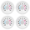 thumbnail image 1 of 4Set Transparent Round Plastic Temperature Gauge for Indoor Outdoor Weather Monitor, 1 of 8