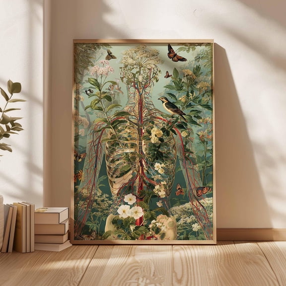 Human Anatomy Poster, Human Body Posters, Anatomy Wall Prints, Educational Medical Print, Doctor Office Decor, Vintage Style Anatomy Poster, 8x12 UNFRAMED