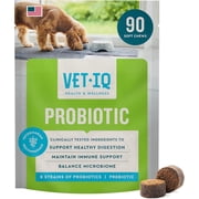 VetIQ Probiotic Supplement for Dogs, Hickory Smoke Flavored Soft Chew 90 Count
