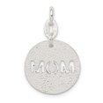 thumbnail image 4 of Sterling Silver Polished Circle Mom Charm Pendant, 4 of 4