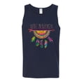 thumbnail image 3 of Colorful Neon Be Brave Dreamcatcher | Dean Russo Art Pop Culture Mens Tank Top, Navy, X-Large, 3 of 6