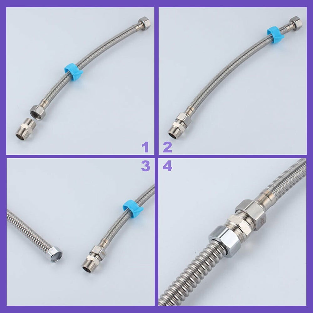 Raccord/rallonge Pour Tuyau De Douche En Laiton | Filetage NPT 1/2" Mâle Des Deux Côtés | Lot De 2