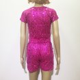 thumbnail image 4 of ANINEO Sequins Shorts High Waist Sparkly Straight Leg Shorts Glitter Hot Pants Clubwear Night Out Party Shorts, 4 of 5