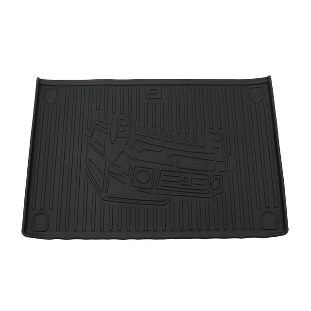 Tapete de Carga Único Bargains para Maletero de Mercedes-Benz G Class 5 Asientos 2019-2024 Negro TPE 1 Pc Cara Plana Patrón de Rayas Antideslizante