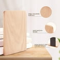 thumbnail image 2 of Apuakthei 2 sujetalibros de madera de haya natural hecho a mano, soporte para libros, extremos de almacenamiento de documentos, soporte para estante para el hogar, oficina, biblioteca, decoración, 2 of 5