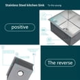 thumbnail image 2 of 17 x 19 inch Undermount Kitchen Sink, 16 Gauge Stainless Steel Sink, Handmade for Kitchen Sink, Bar Sink, or Outdoor Sink, 2 of 5
