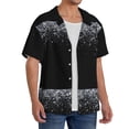 thumbnail image 2 of Pofeuu Silver Glitter1 Print Mens Casual Short Sleeve Shirts Beach Summer Spread Collar Pocket Tops Men's Casual Short-sleeved Shirt-Medium, 2 of 5