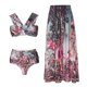 thumbnail image 2 of Gibobby Bañador de Bikini Traje de baño sexy con falda de playa para vacaciones de bikini para mujer Conjunto de piezas con estampado retro para mujer(Azul,G), 2 of 5