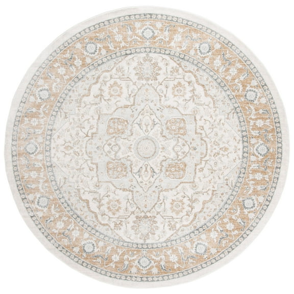 SAFAVIEH Isabella Patrick Oriental Area Rug, Cream/Beige, 4' x 4' Round
