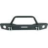 Paramount Restyling 51-0329 Black Front Classic Sport Bumper with OE Fog Light Port (Jeep Wrangler JK) Fits select: 2008,2015 JEEP WRANGLER UNLIMITED