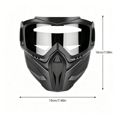 thumbnail image 2 of Face Mask with Goggles, Breathable Dustproof Windproof Full Head Cover Skull Mask for Outdoor Cycling Motocross Skiing and Paintball Clear 1Pc, 2 of 4