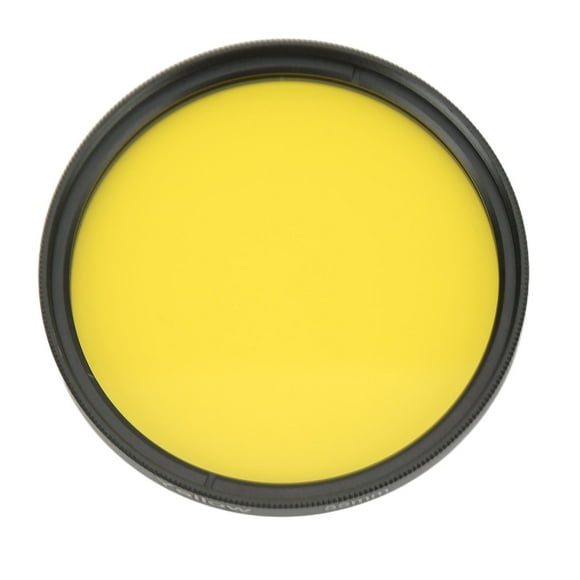 Filtre d'Objectif Pleine Couleur, Filtre d'Appareil Photo Numérique Étanche à Haute Définition avec Moulage Basse Couleur 55 mm pour Prise de Vue Paysage Jaune